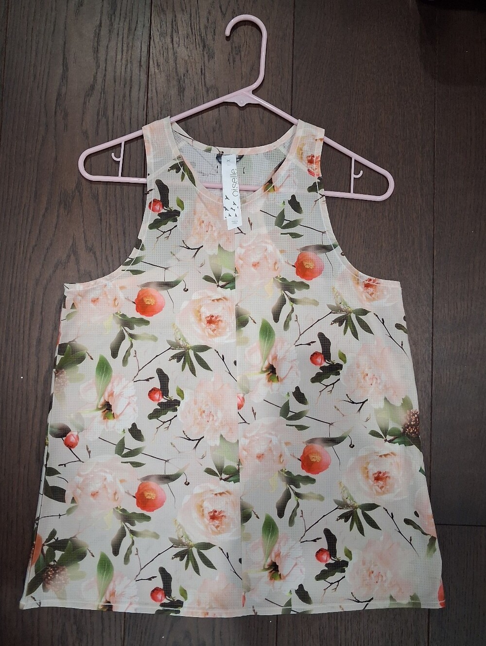 Oiselle Ivory Moody Floral Passport Tank